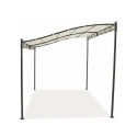 Gazebo a veranda idrorepellente 3x2,5m in ferro ecrù Sarnok På Tilbud