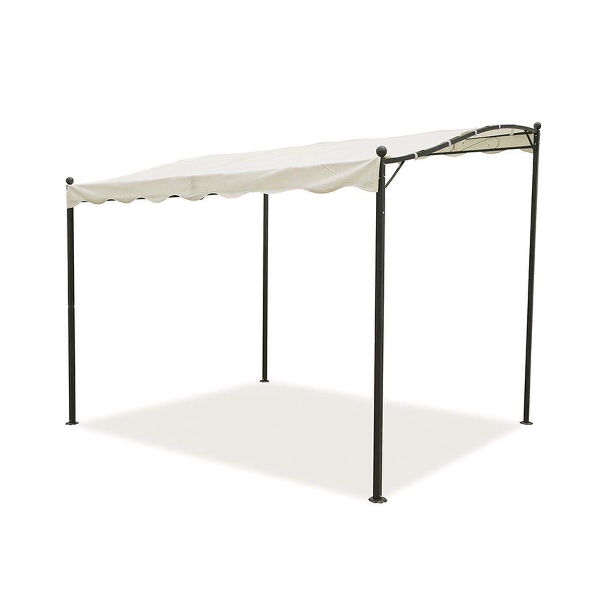Gazebo a veranda idrorepellente 3x2,5m in ferro ecrù Sarnok Kampagne Gazebo a veranda idrorepellente 3x2,5m in ferro ecrù Sarnok Kampagne