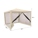 Gazebo idrorepellente con zanzariere 3x3m ferro ecrù Dakar Tilbud