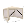 Gazebo idrorepellente con zanzariere 3x3m ferro ecrù Dakar Tilbud