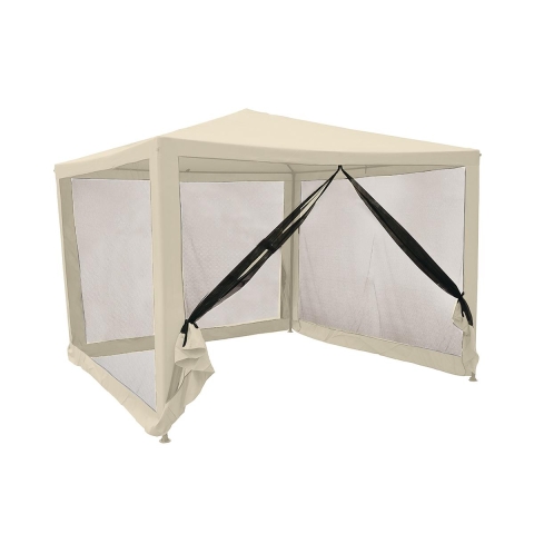 Gazebo idrorepellente con zanzariere 3x3m ferro ecrù Dakar Kampagne
