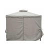 Gazebo idrorepellente 3x3m 4 tende laterali ferro tortora Tangeri Tilbud