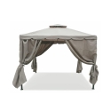 Gazebo idrorepellente 3x3m 4 tende laterali ferro tortora Tangeri Rabatter