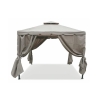 Gazebo idrorepellente 3x3m 4 tende laterali ferro tortora Tangeri Rabatter