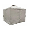 Gazebo idrorepellente 3x3m 4 tende laterali ferro tortora Tangeri Udvalg