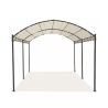 Vandtæt tunnel-gazebo 3x4m, stål, 6 stolper, ecru Lomek Tilbud