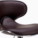 Amarillo højdejusterbar barstol med ryglæn i eco læder og forkromet stel 