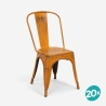 Sæt med 20 Steel Old AHD spisebords stol industrielt design vintage Pris