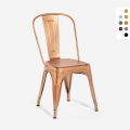 Sæt med 20 Steel Old AHD spisebords stol industrielt design vintage Kampagne