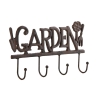 Vægmonteret jernkrog med 4 kroge Garden På Tilbud
