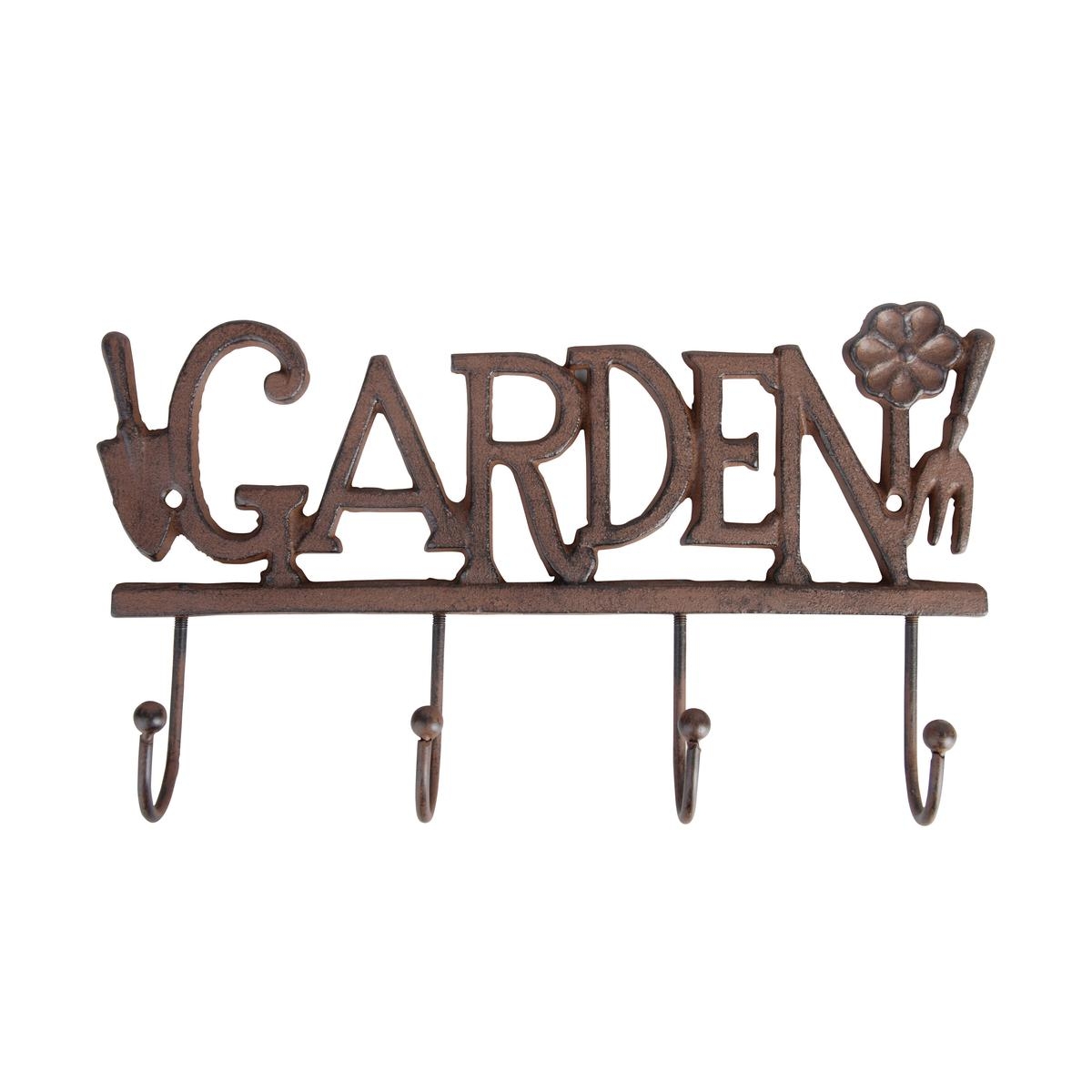 Vægmonteret jernkrog med 4 kroge Garden Kampagne Vægmonteret jernkrog med 4 kroge Garden Kampagne