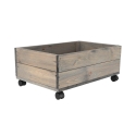 FSC-certificeret blomsterkasse i træ med hjul 59x39,2x25,2 cm Rabatter