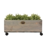 FSC-certificeret blomsterkasse i træ med hjul 59x39,2x25,2 cm På Tilbud