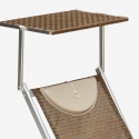 Sæt med 4 Santorini Limited Edition solsenge liggestol med solskærm Køb