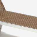 Sæt med 4 Santorini Limited Edition solsenge liggestol med solskærm 