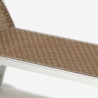 Sæt med 4 Santorini Limited Edition solsenge liggestol med solskærm 