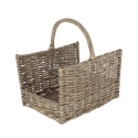 Kurv til brænde i pileflet med hank 45,8x36x51,5 cm Kampagne