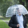 Dekorativt gennemsigtigt kuppelparaply med papegøje På Tilbud