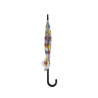 Transparent paraply med farverige sommerfugleprint Tilbud