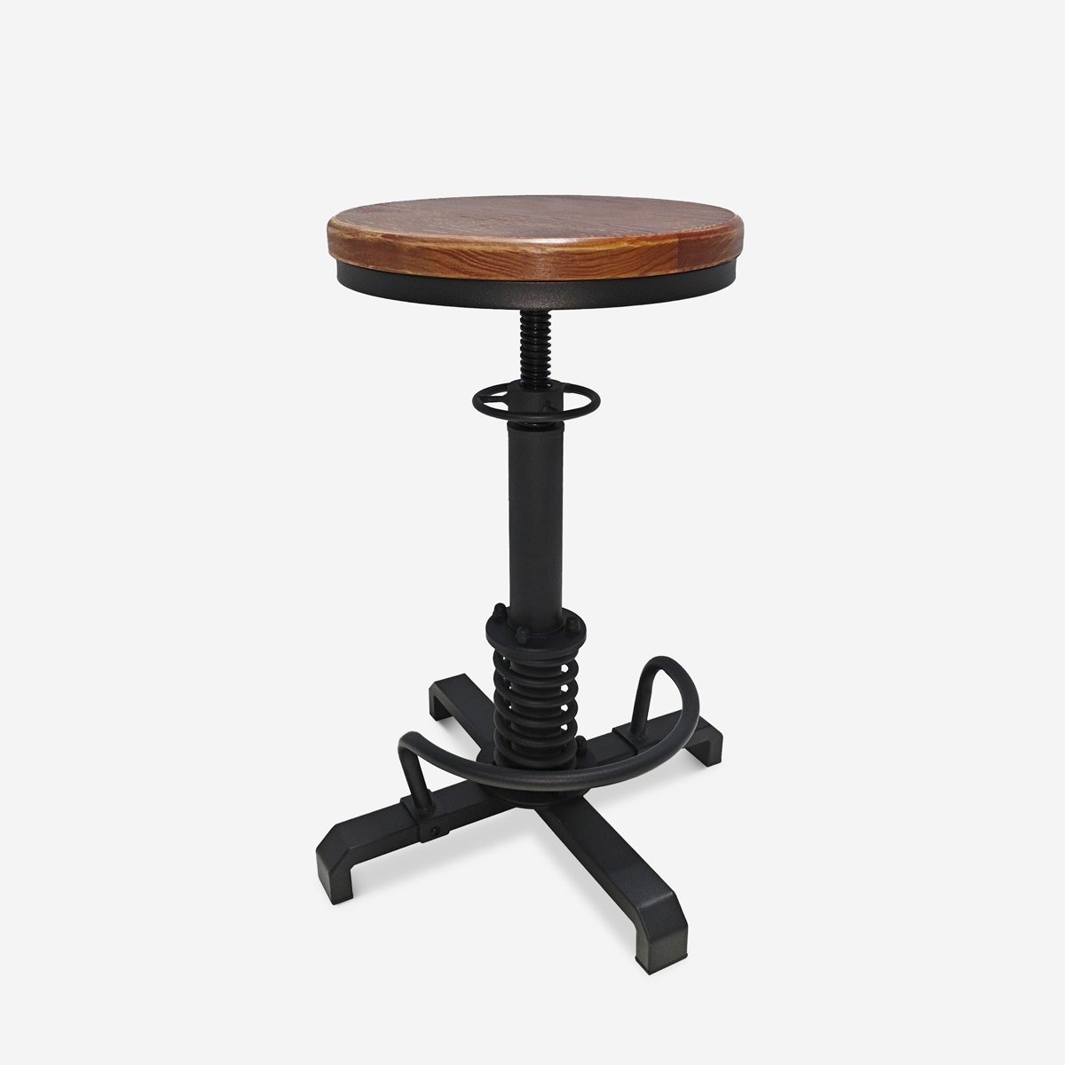 Taburet med justerbar skrue design i vintage industriel stil Helix Kampagne Taburet med justerbar skrue design i vintage industriel stil Helix Kampagne
