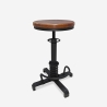 Taburet med justerbar skrue design i vintage industriel stil Helix Kampagne