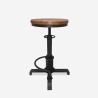 Taburet med justerbar skrue design i vintage industriel stil Helix Tilbud