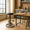 Barstol industrielt design med pedaler og kunstlæder til bar Glint På Tilbud