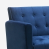 Caullae moderne 3 personers sofa fløjls sovesofa med gyldne metalben Egenskaber