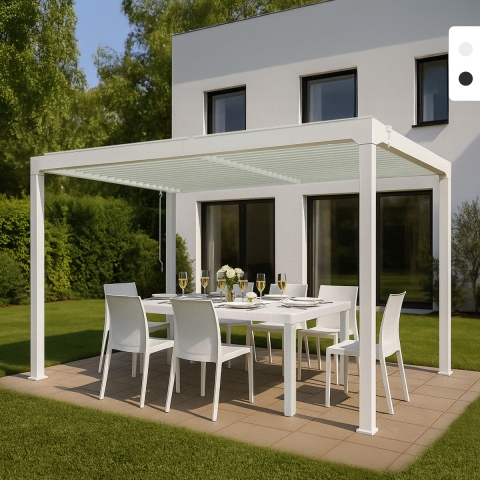 Bioklimatisk pergola 3x4m i aluminium til have og terrasse Trinidad Kampagne