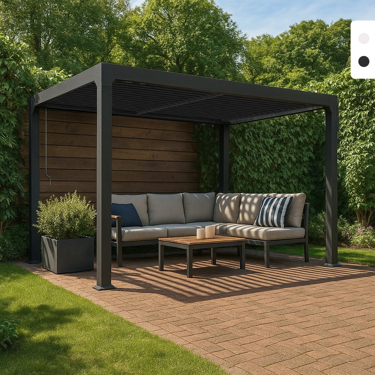 Bioklimatisk pergola 3x4m i aluminium til have og terrasse Trinidad Tilbud