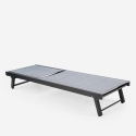 Sæt af 4 justerbare solsenge i aluminium med hjul til have terrasse og pool Rimini Egenskaber