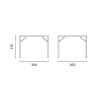Havepergola 3x3 med skydetag Skroda Rabatter
