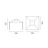 Illinois havepavillon i jern 3x3 ecru antracit Rabatter