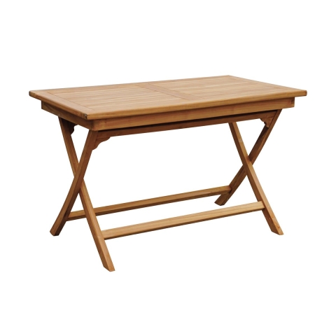 Sammenklappeligt havebord i teaktræ 80x120cm Lipari Kampagne