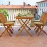 Sammenklappeligt havebord i teaktræ 80x120cm Lipari Udsalg