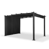 Pergola med skygge i aluminium 3x4m havepavillon Barbados Rabatter