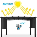 Pergola med skygge i aluminium 3x4m havepavillon Barbados Egenskaber