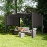 Pergola med skygge i aluminium 3x4m havepavillon Barbados 