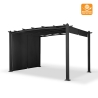 Pergola med skygge i aluminium 3x4m havepavillon Barbados På Tilbud