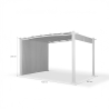Pergola med skygge i aluminium 3x4m havepavillon Barbados 