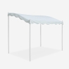Pergola markise 3x2 m med sort stålramme havepavillon til have terrasse Udsalg
