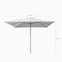 Firkantet parasol til have terrasse bar 3x3m vandafvisende Marte 