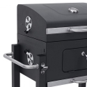 Kulgrill med hjul, 2 grillriste og låg Austin Tilbud