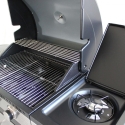 Gasgrill i rustfrit stål med 3 brændere + 1 Davis Udvalg