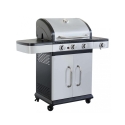 Gasgrill i rustfrit stål med 3 brændere + 1 Davis Kampagne