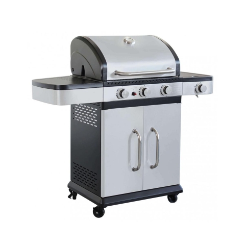 Gasgrill i rustfrit stål med 3 brændere + 1 Davis Kampagne