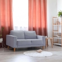 Moderne 2-personers sofa i bomuld 137x73x82 cm Ramsey På Tilbud