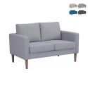 Moderne 2-personers sofa i bomuld 137x73x82 cm Ramsey Kampagne