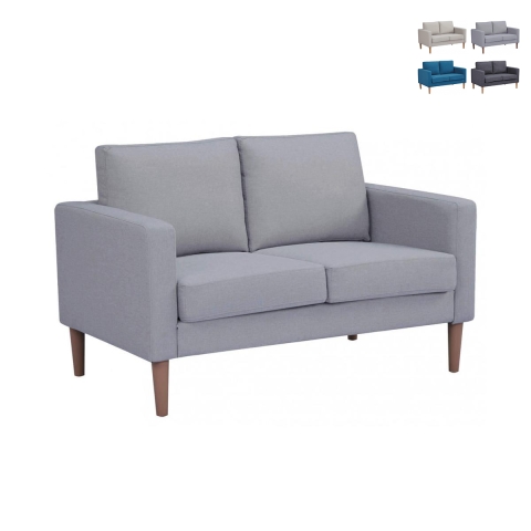 Moderne 2-personers sofa i bomuld 137x73x82 cm Ramsey Kampagne