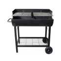 Kulgrill med hjul og 2 justerbare riste Wisconsin Tilbud